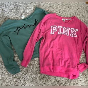 2 Pink Crewnecks